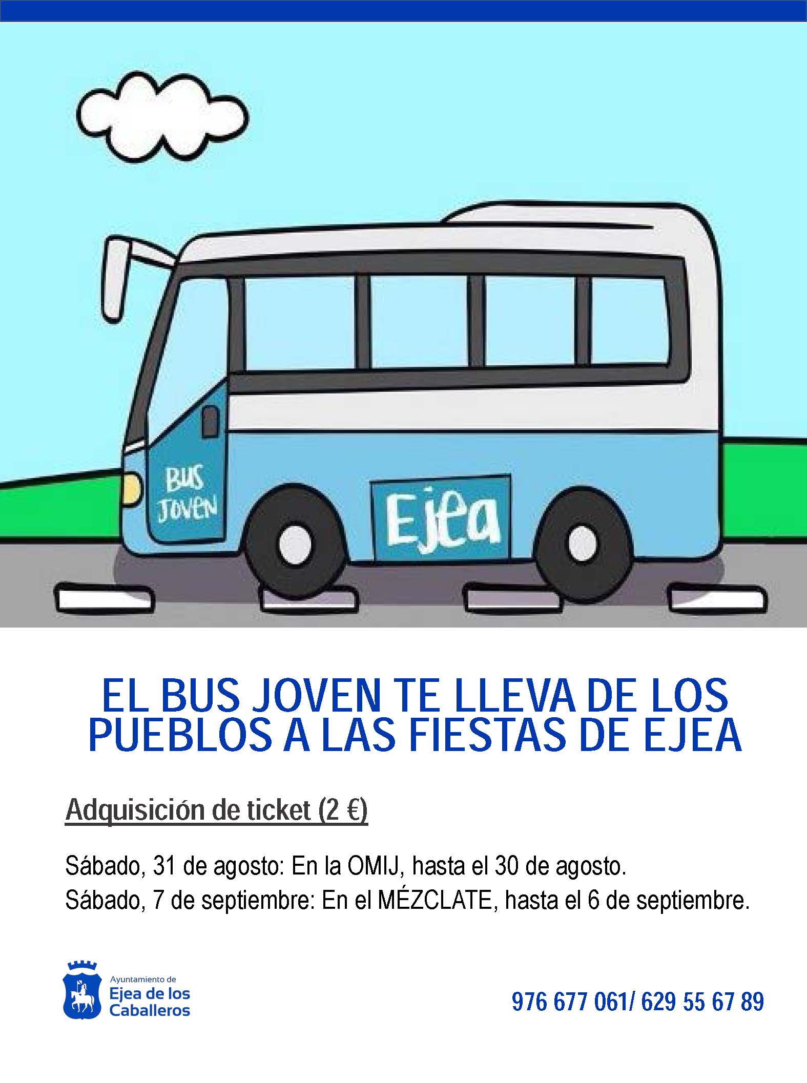 En este momento estás viendo El Ayuntamiento de Ejea habilita un bus para que los jóvenes de los Pueblos de Ejea puedan desplazarse a sus fiestas mayores
