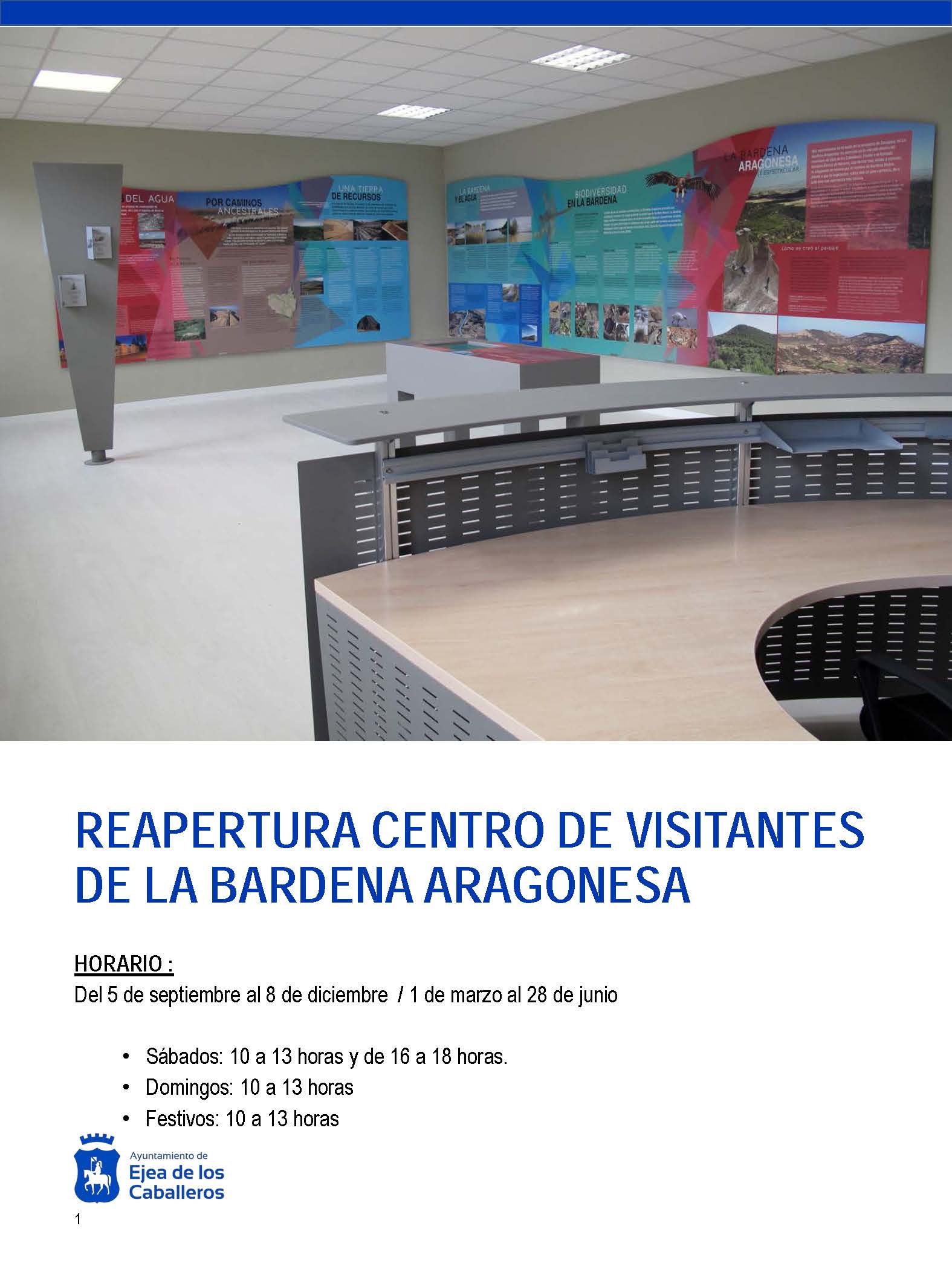 En este momento estás viendo El Centro de Visitantes de la Bardena Aragonesa, en Valareña, reabre sus puertas