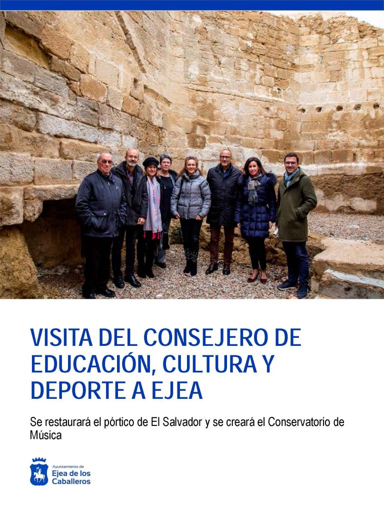 Lee más sobre el artículo El Consejero de Educación anuncia  la restauración del pórtico del Salvador y la creación del  Conservatorio de Música