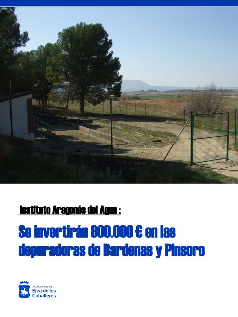 Lee más sobre el artículo El Gobierno de Aragón invertirá 800.000 € en las depuradoras de Pinsoro y Bardenas