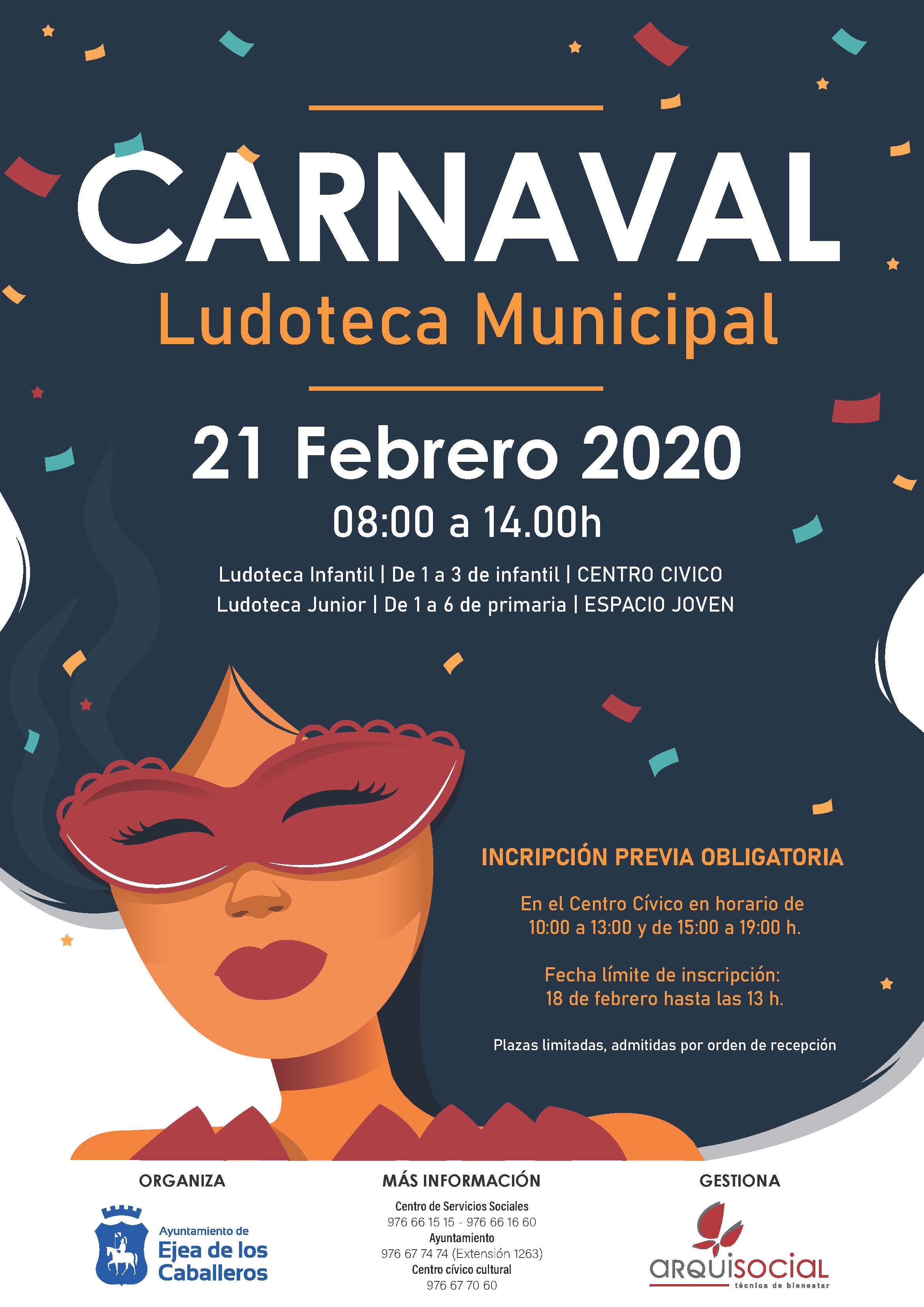 En este momento estás viendo Los más pequeños podrán vivir un Carnaval muy científico en la Ludoteca Municipal de Ejea