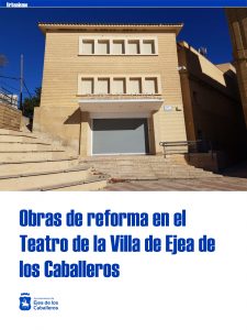 Lee más sobre el artículo El Ayuntamiento de Ejea de los Caballeros acometerá obras de reforma en el Teatro de la Villa