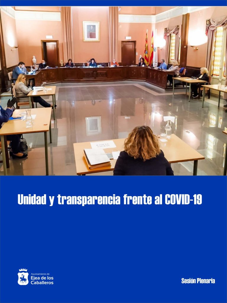 Lee más sobre el artículo El Pleno del Ayuntamiento de Ejea de los Caballeros exhibe unidad y transparencia en un una sesión monográfica de la COVID-19