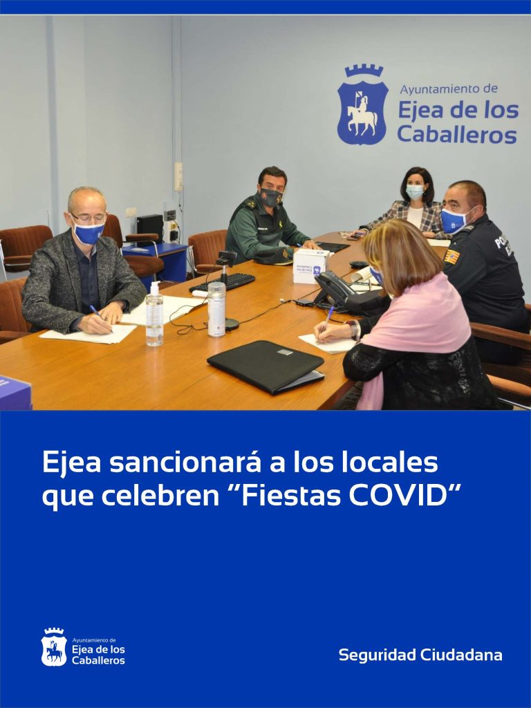 Lee más sobre el artículo El Ayuntamiento de Ejea de los Caballeros suspenderá la licencia y clausurará durante seis meses e impondrá sanciones de hasta 30.000 euros a los locales en los que se celebren «Fiestas COVID»