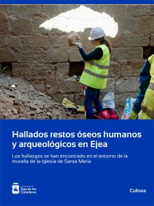 Lee más sobre el artículo Hallados restos óseos humanos y arqueológicos en el entorno de la muralla de Santa María de Ejea