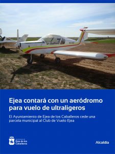 Lee más sobre el artículo Ejea contará con un Aeródromo homologado para vuelo de ultraligeros