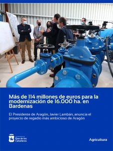 Lee más sobre el artículo Más de 114 millones de euros para la modernización de 16.000 hectáreas en Bardenas