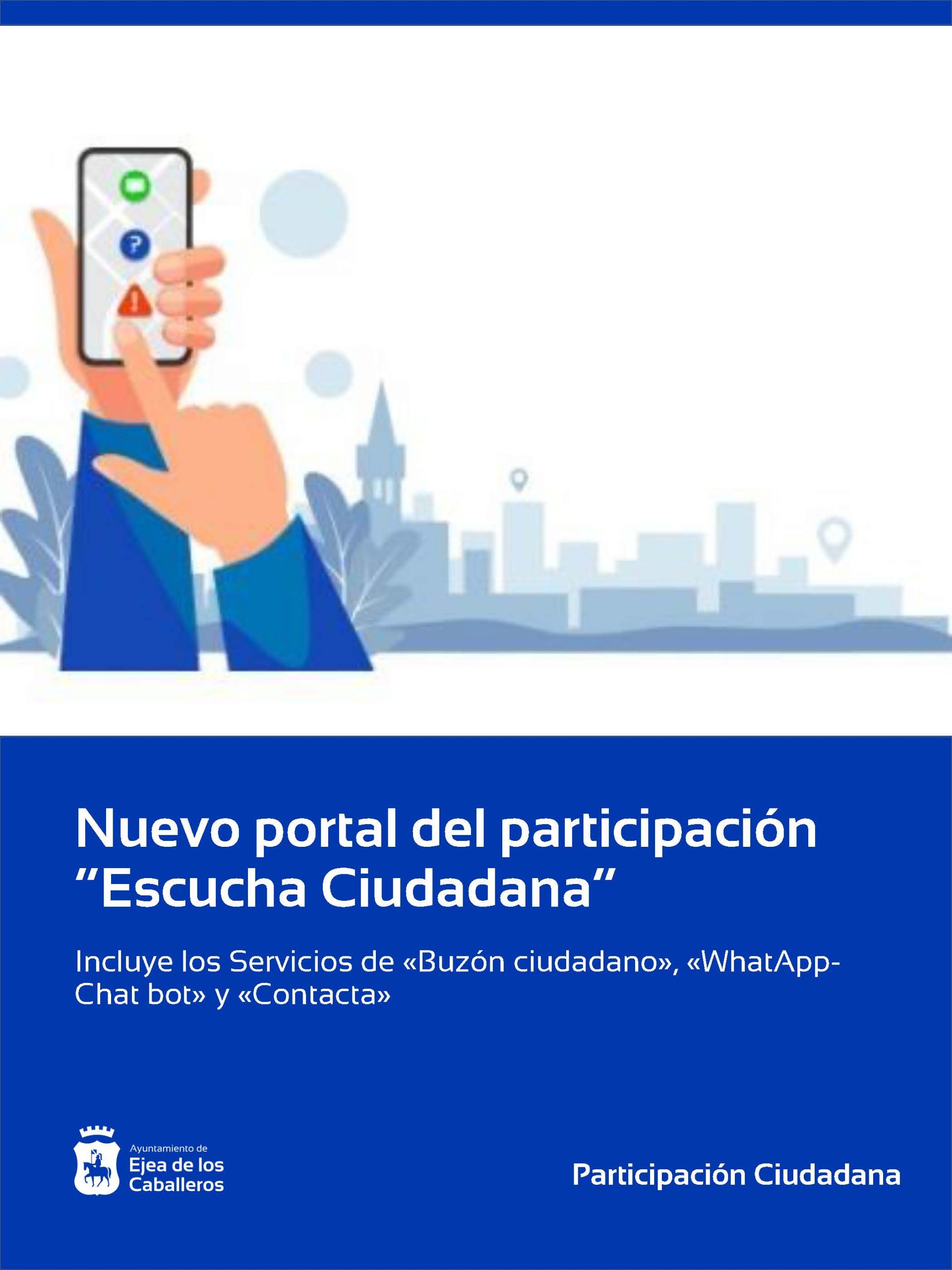 En este momento estás viendo En marcha «Escucha Ciudadana», el nuevo portal de participación del Ayuntamiento de Ejea de los Caballeros