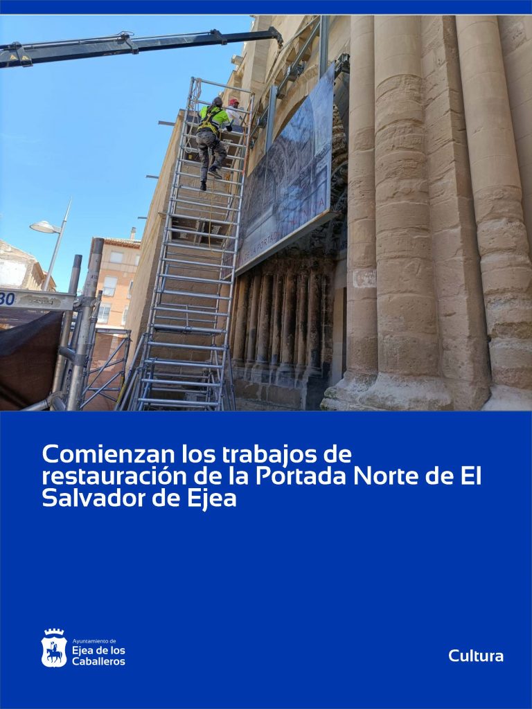 Lee más sobre el artículo Comienza la restauración de la portada norte de la Iglesia de El Salvador de Ejea de los Caballeros