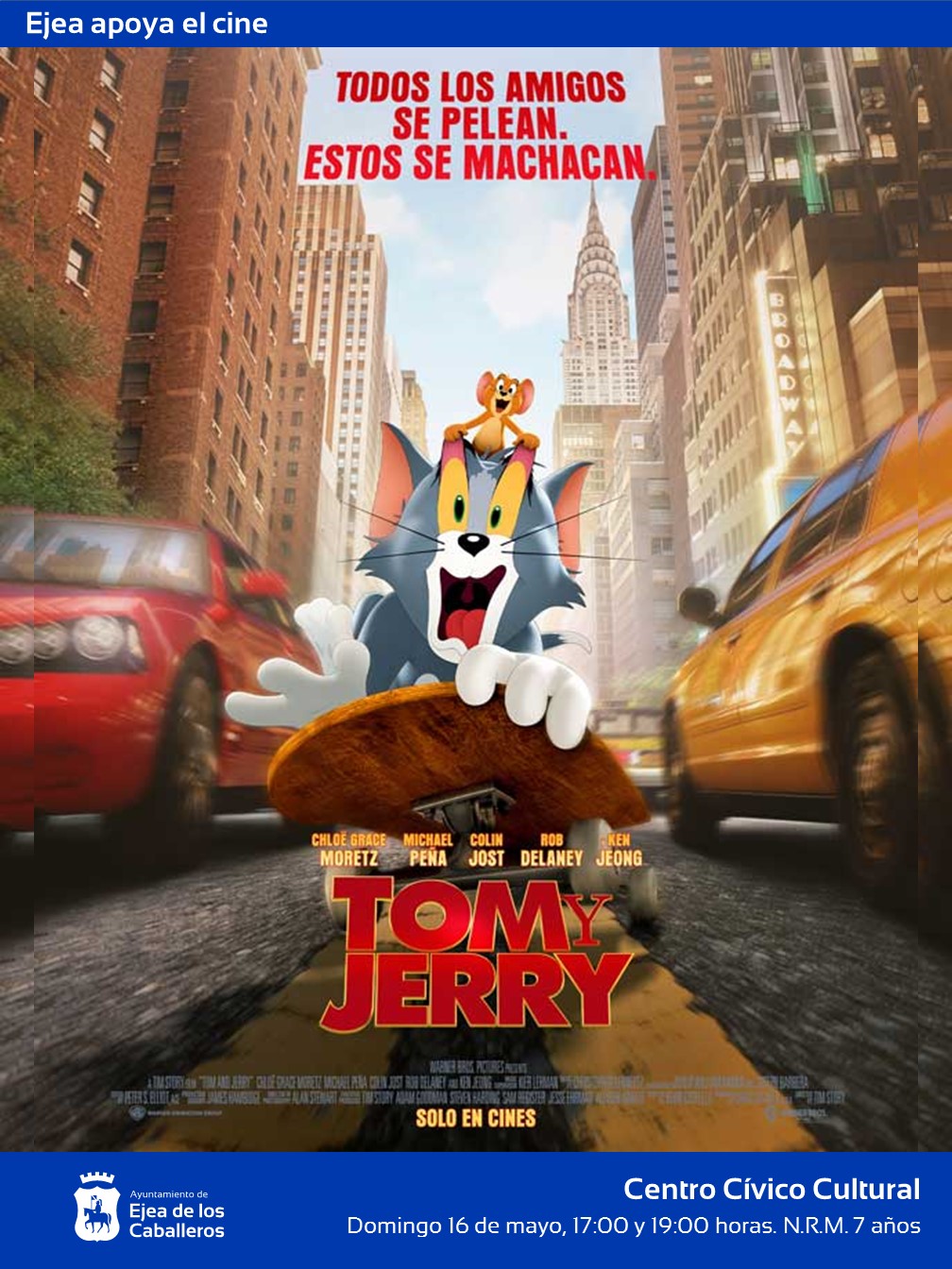 En este momento estás viendo Ejea apoya en cine: Cita con “Tom y Jerry”, nueva versión del gato y el ratón más populares de la historia de la animación