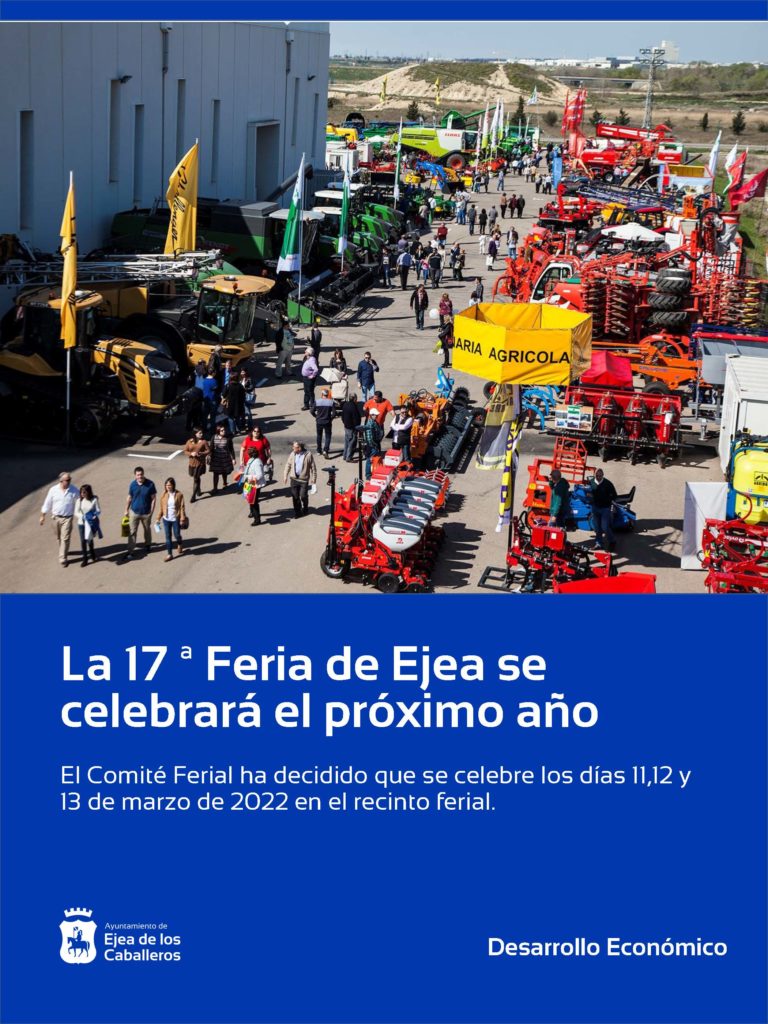 Lee más sobre el artículo La 17ª Feria de Ejea se celebrará del 11 al 13 de marzo de 2022