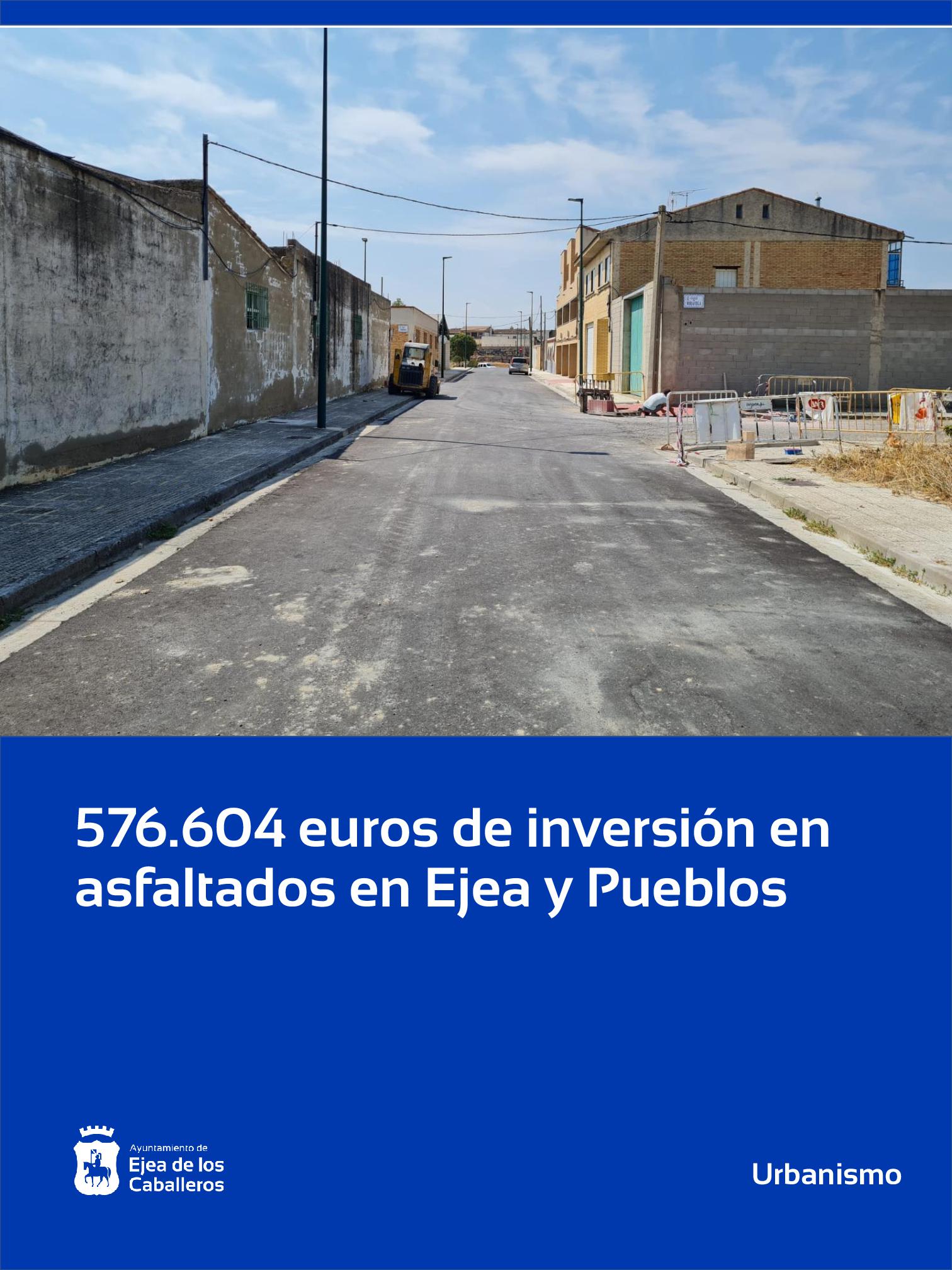 En este momento estás viendo El Ayuntamiento de Ejea de los Caballeros invierte en asfaltados 576.604,09 euros en los dos últimos años