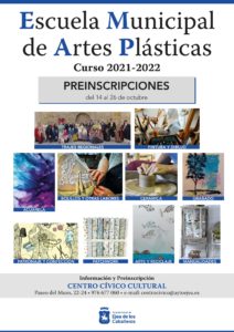 Lee más sobre el artículo Escuela Municipal de Artes Plásticas: Apertura del plazo de preinscripciones para el curso 2021-2022