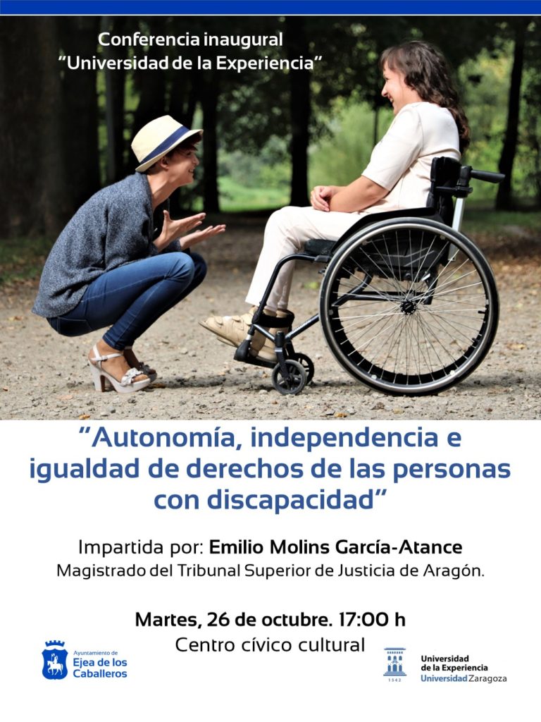 Lee más sobre el artículo Conferencia inaugural de la UEZ: Emilio Molins, magistrado del Tribunal Superior de Justicia de Aragón hablará sobre los derechos de las personas con discapacidad