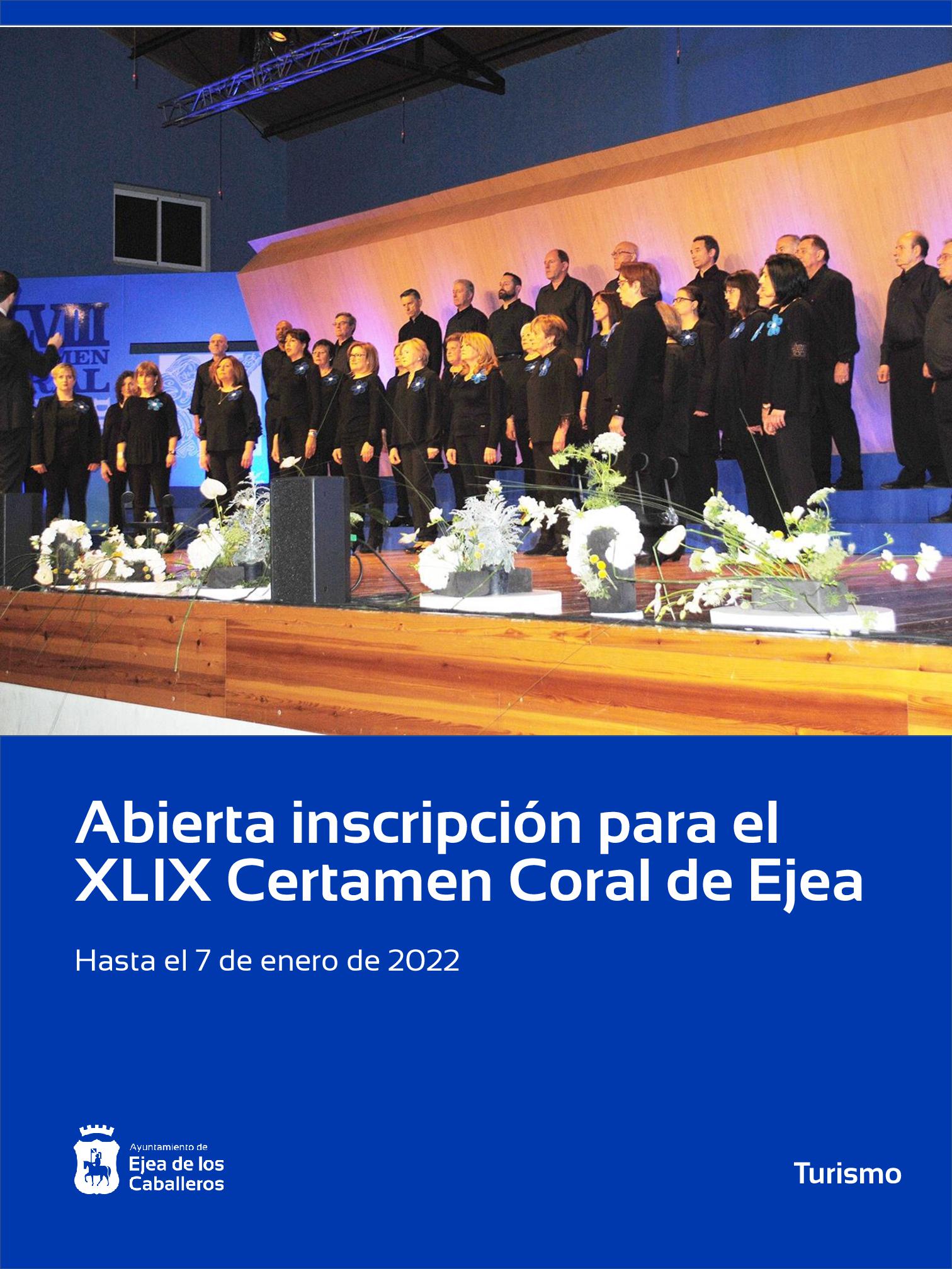 En este momento estás viendo Abierto a los coros el plazo de inscripción para el XLIX Certamen Coral de Ejea de los Caballeros