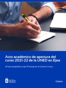 Lee más sobre el artículo Acto Académico de apertura del curso 2021-2022 del Aula de la Uned en Ejea