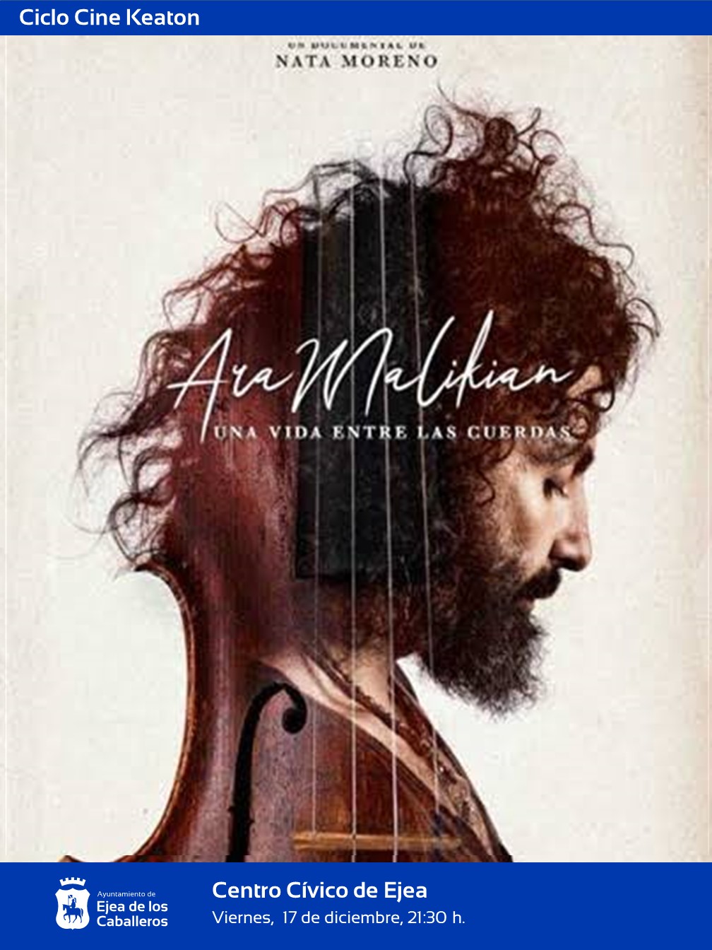 En este momento estás viendo El ciclo Keaton cierra la temporada 2021 con “Ara Malikian, una vida entre las cuerdas”, un documental sobre la trayectoria profesional y personal del gran violinista