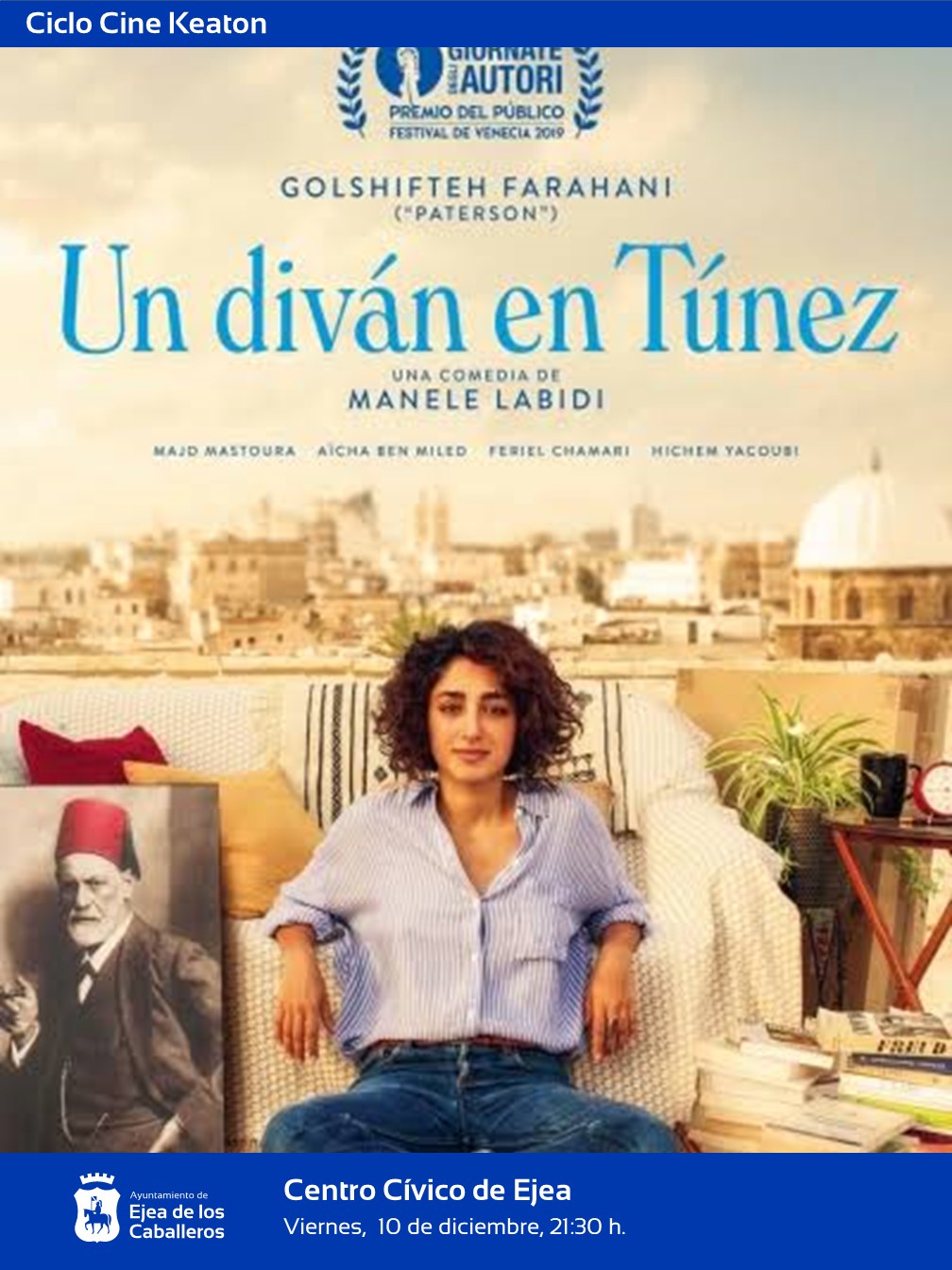 En este momento estás viendo El ciclo Keaton propone “Un diván en Túnez”, una comedia con el trasfondo social del choque cultural de una joven tunecina educada en París