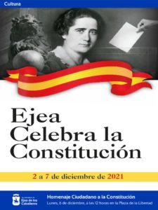 Lee más sobre el artículo “Ejea celebra la Constitución”: Actos para conmemorar la Carta Magna y el 90 aniversario del voto femenino en España