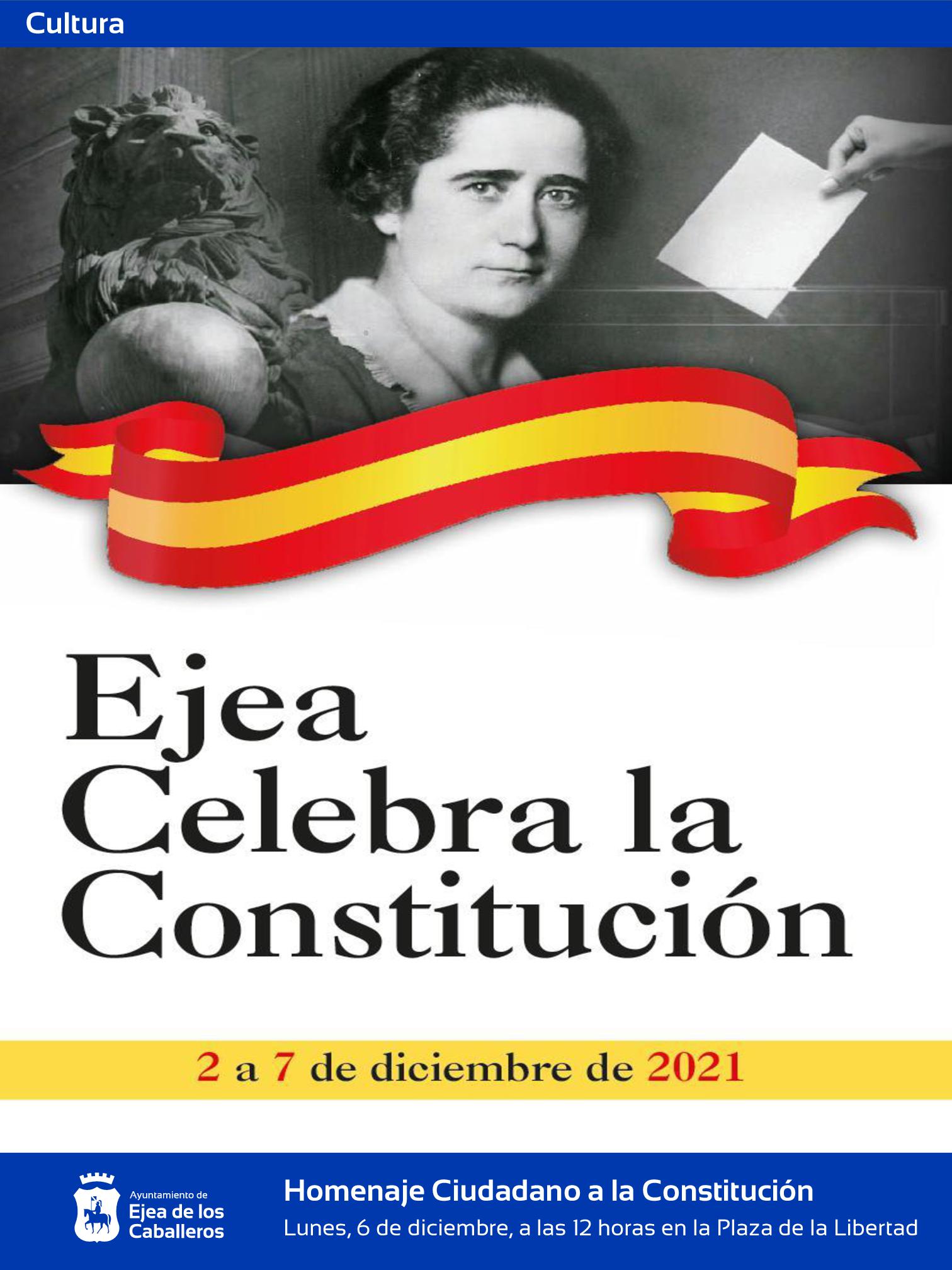 En este momento estás viendo “Ejea celebra la Constitución”: Actos para conmemorar la Carta Magna y el 90 aniversario del voto femenino en España