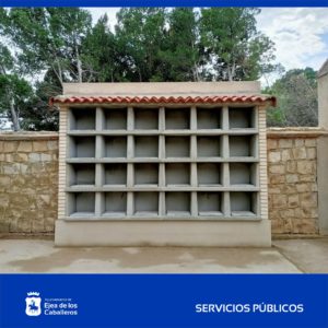 Lee más sobre el artículo Finalizan las obras de construcción de nuevos columbarios en los Pueblos de Ejea