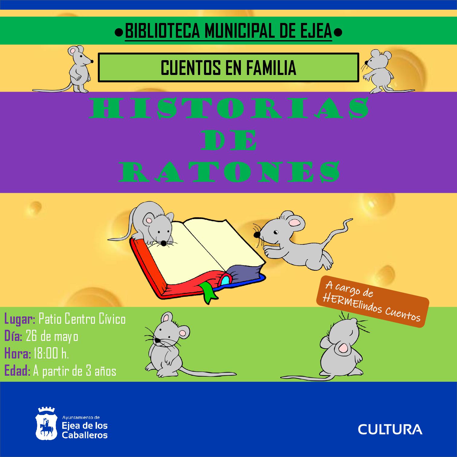 En este momento estás viendo La Biblioteca Municipal de Ejea organiza el cuentacuentos infantil “Historias de ratones”