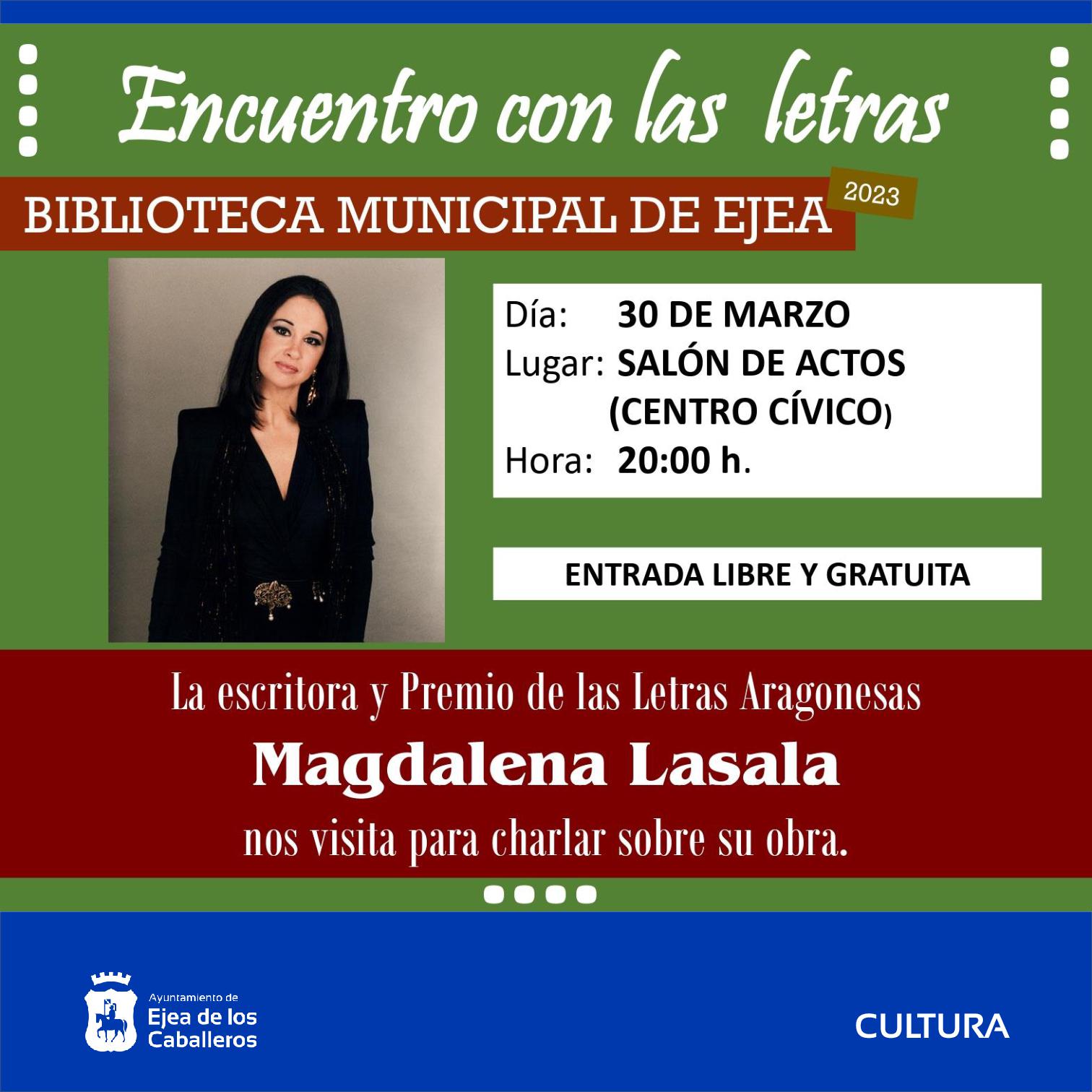 En este momento estás viendo Encuentro con Magdalena Lasala, Premio de las Letras Aragonesas 2014