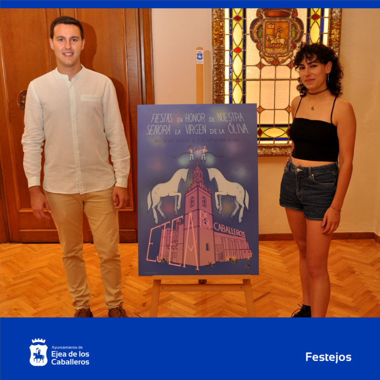 Lee más sobre el artículo El cartel anunciador de las fiestas de la Virgen de la Oliva 2023, obra de la ejeana Pilar Palacio Recaj