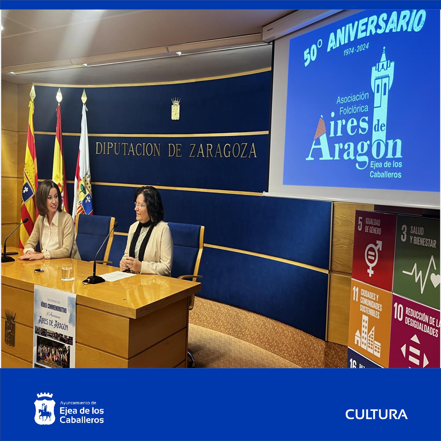 En este momento estás viendo El grupo folklórico Aires de Aragón fusiona en un vídeo la jota con los diferentes estilos de música de Ejea para celebrar su 50 aniversario