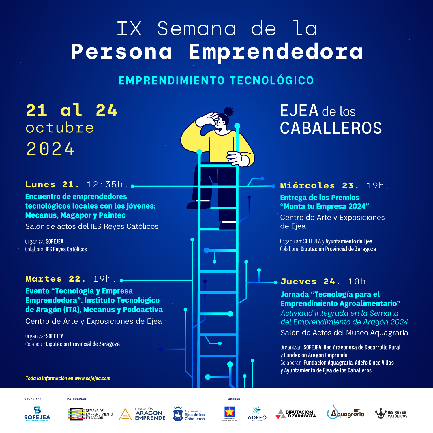 En este momento estás viendo Tecnología y emprendimiento se dan la mano en Ejea de los Caballeros del 21 al 24 de octubre