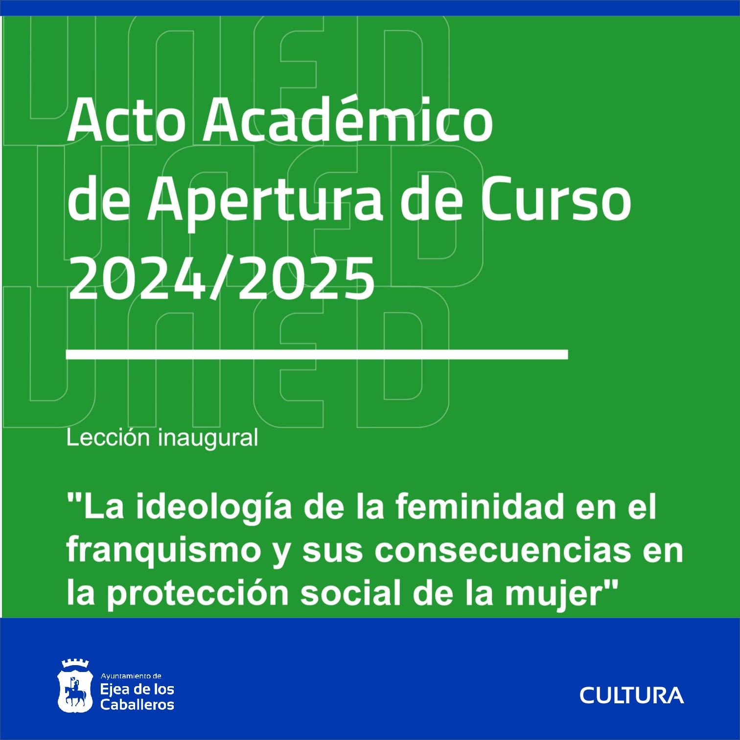 En este momento estás viendo Acto Académico de apertura del curso 2024-2025 del Aula UNED en Ejea