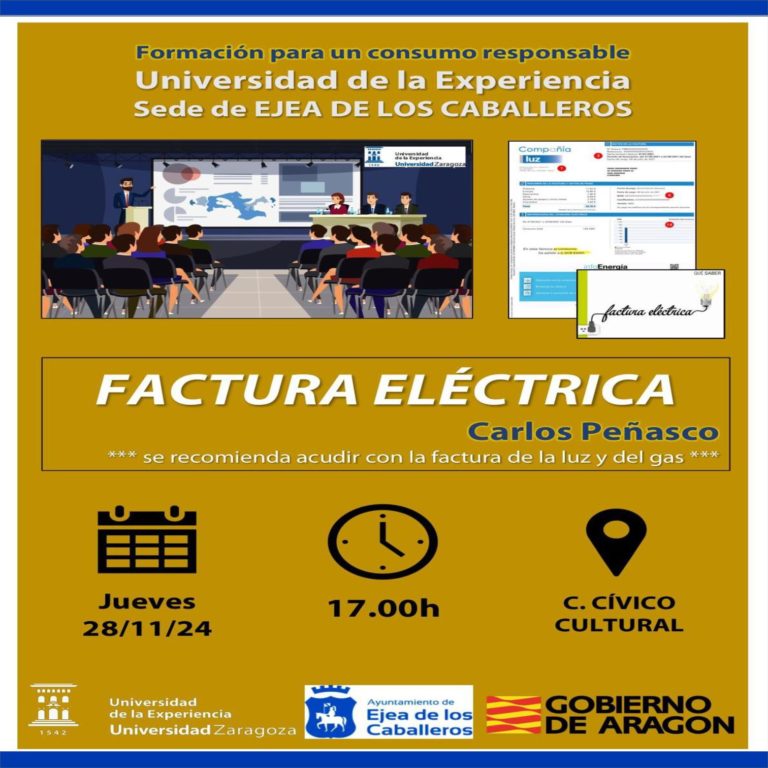 Lee más sobre el artículo “Factura eléctrica”: Conferencia de la Universidad de la Experiencia abierta a la ciudadanía