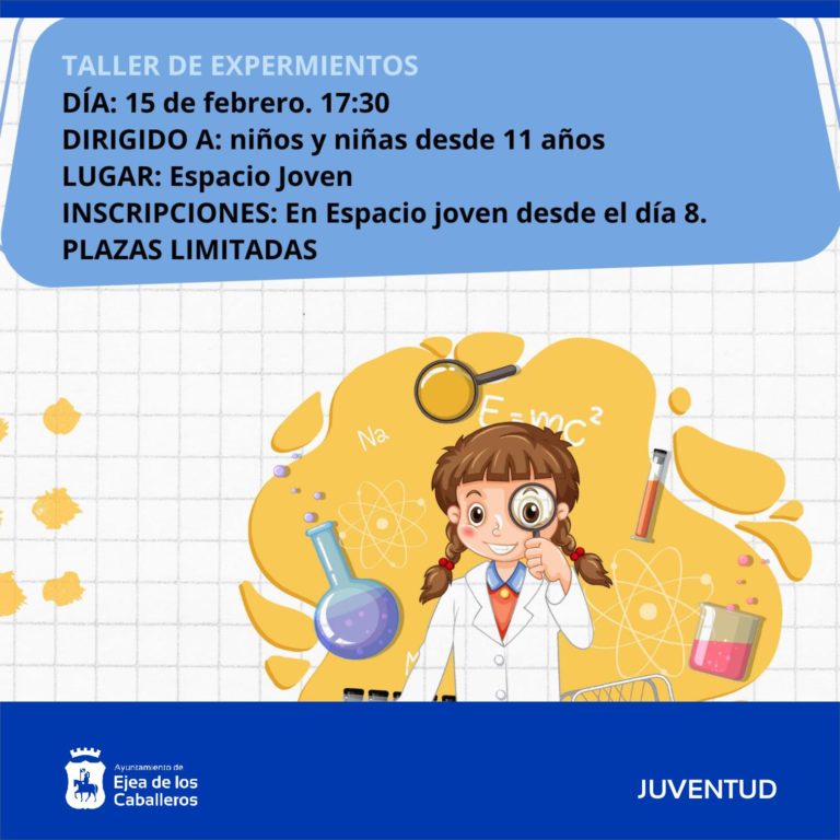 Lee más sobre el artículo El Espacio Joven acogerá el «Taller de experimentos científicos» con motivo del Día Internacional de la Mujer, la Niña y la Ciencia