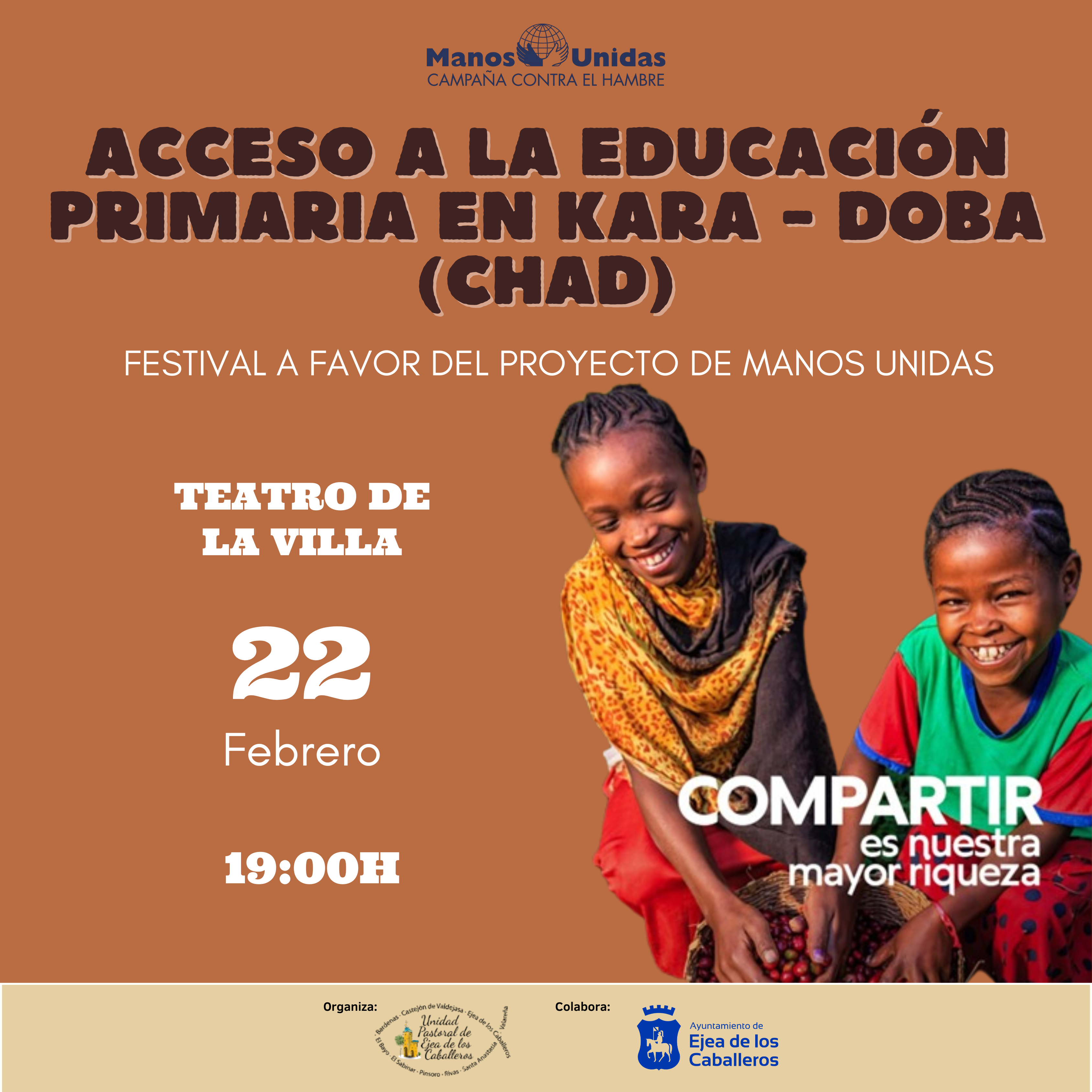 En este momento estás viendo Festival solidario a favor de Manos Unidas para ayudar al acceso a la educación primaria en Kara-Doba (Chad)