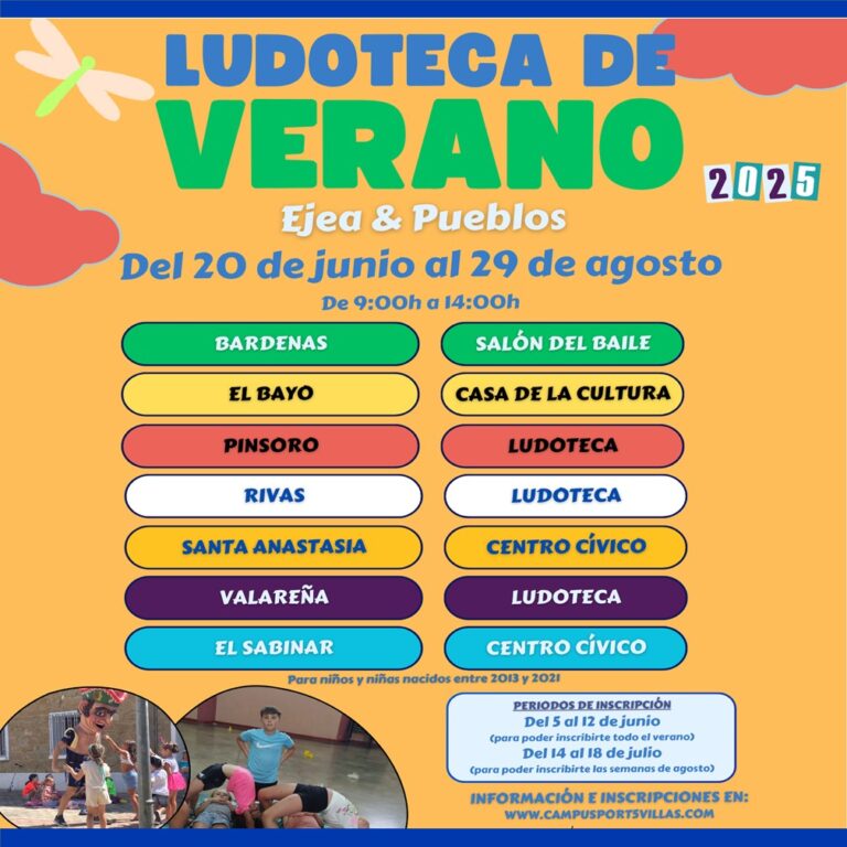 Lee más sobre el artículo Servicio de Ludoteca municipal de verano en los pueblos