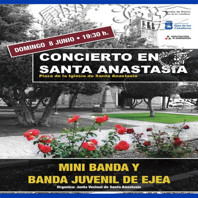 Lee más sobre el artículo Concierto de la Banda Juvenil y Mini Banda de Ejea en Santa Anastasia