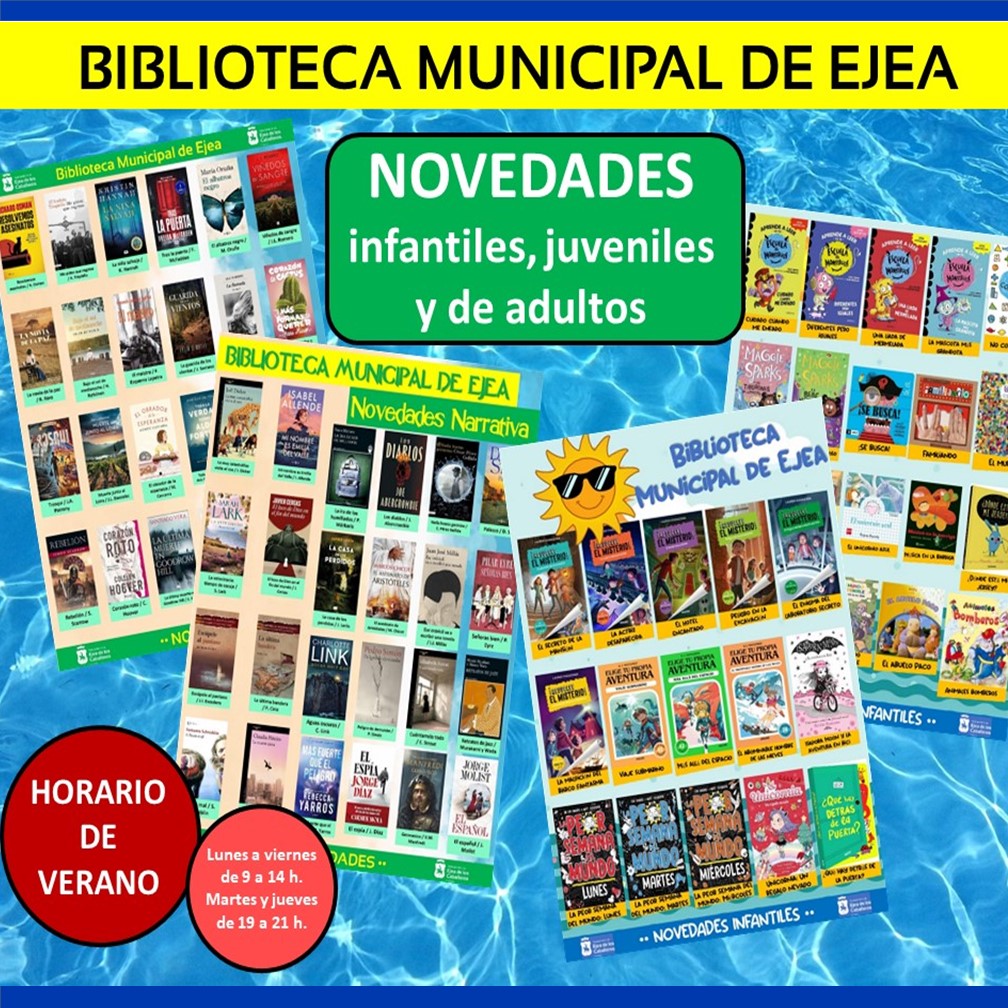En este momento estás viendo La Biblioteca municipal de Ejea presenta sus novedades de verano: lecturas infantiles, juveniles y de adulto para disfrutar del placer de leer