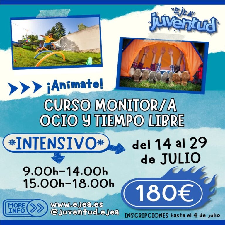 Lee más sobre el artículo Abierto el plazo de inscripción para el Curso de Monitor de Ocio y Tiempo Libre