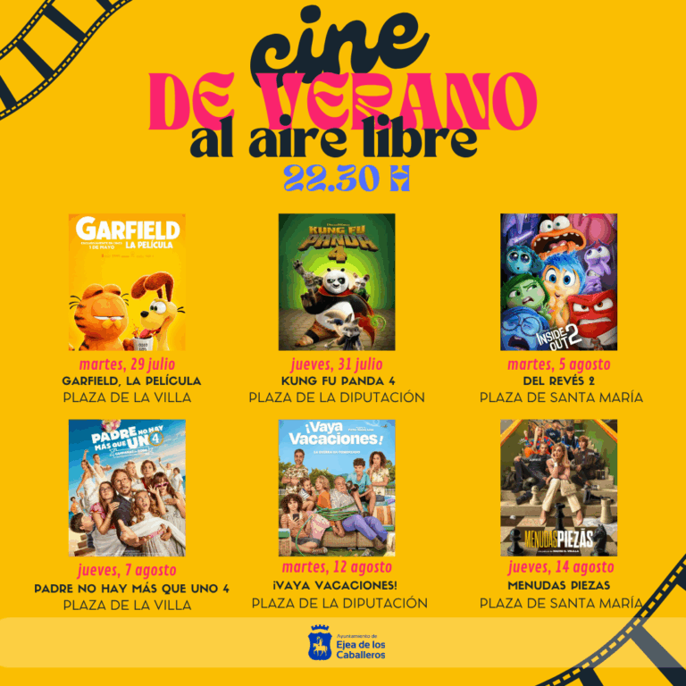 Lee más sobre el artículo Tres espacios, seis películas: cine al aire libre en Ejea