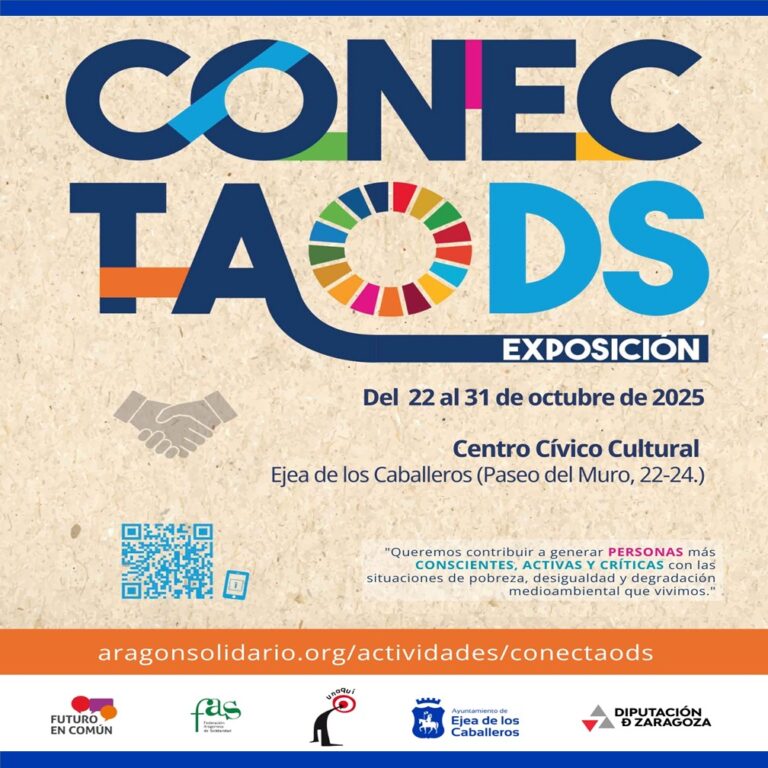 Lee más sobre el artículo La exposición itinerante ConectaODS llega a Ejea para acercar los Objetivos de Desarrollo Sostenible a la ciudadanía