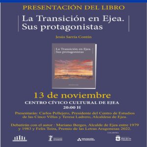 Lee más sobre el artículo “La Transición en Ejea. Sus protagonistas”: Presentación del libro de Jesús Sarría Contín