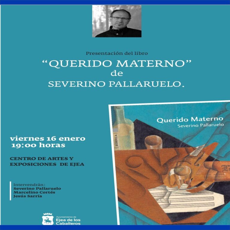 Lee más sobre el artículo Presentación de la novela “Querido materno” del escritor Severino Pallaruelo