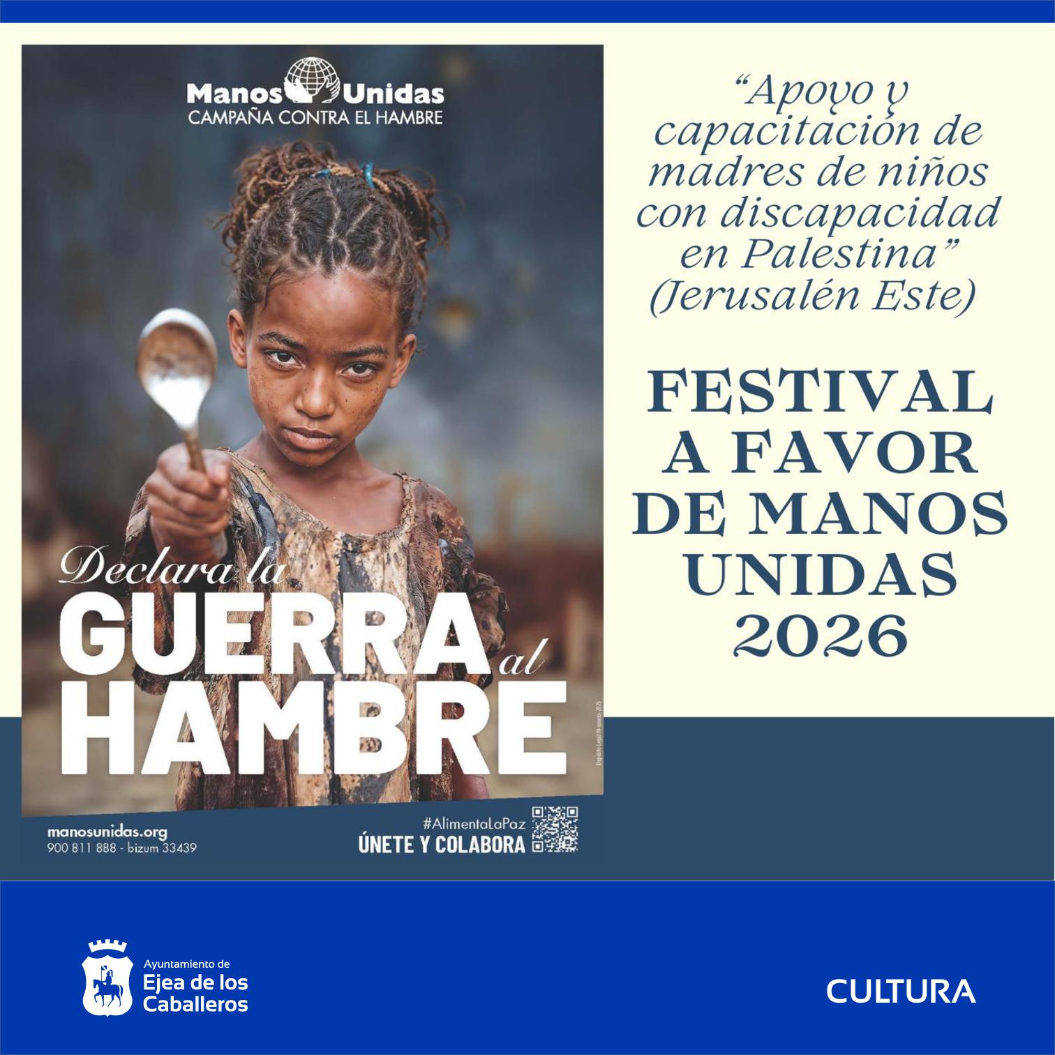 En este momento estás viendo Festival solidario a favor de Manos Unidas para el proyecto de “Apoyo y capacitación de madres de niños con discapacidad en Palestina”