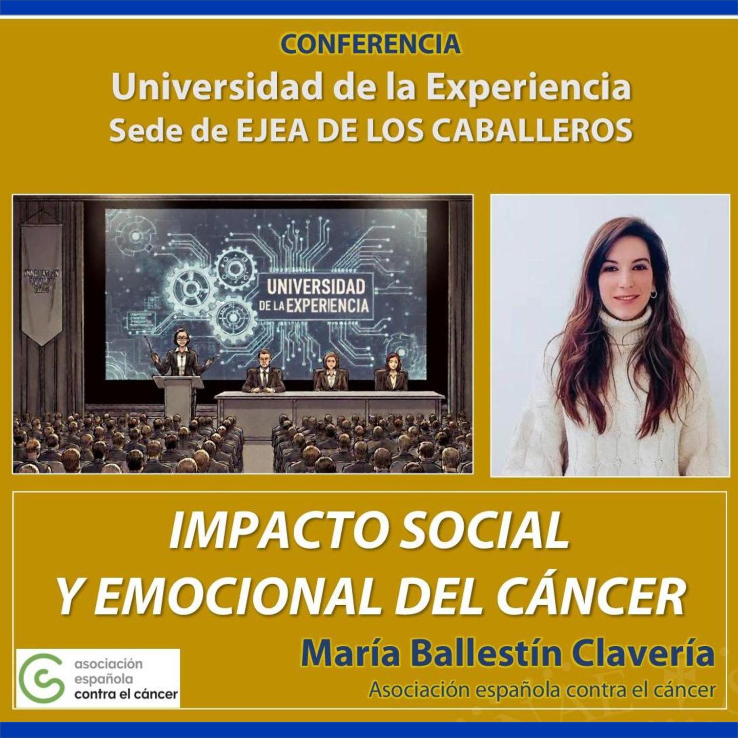 En este momento estás viendo “Impacto social y emocional del cáncer”: La conferencia con la que se cierra el curso 2025-2026 de la Universidad de la Experiencia