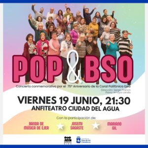 Lee más sobre el artículo “Pop & Bso”: Un singular concierto de la Coral Polifónica de Ejea en la Ciudad del Agua, con acompañamiento de la Banda de Música, Josemi Sagaste y Mariano Gil