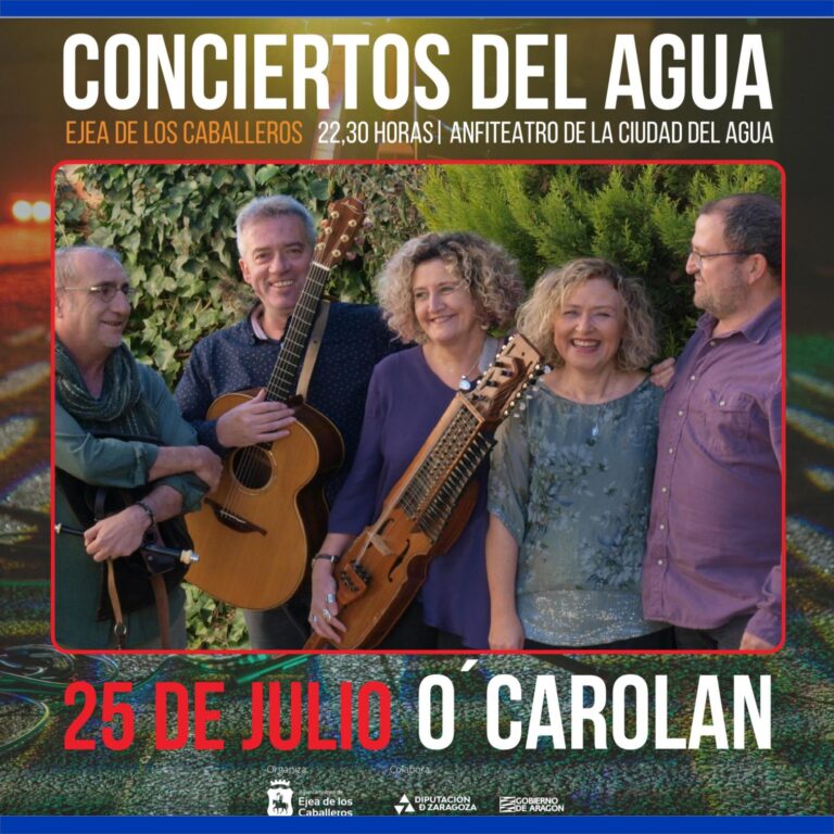 Lee más sobre el artículo Otra mirada de la música tradicional aragonesa con el grupo “O’Carolan”, la tercera propuesta de los Conciertos del Agua