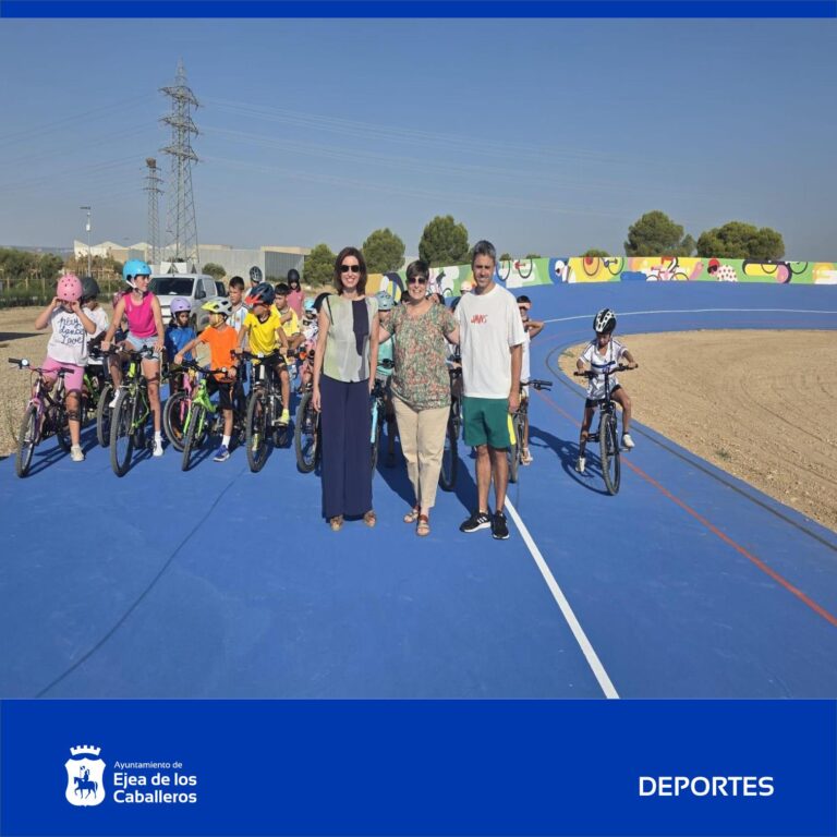 Lee más sobre el artículo Ejea estrena una renovada pista con una jornada de convivencia y promoción del ciclismo