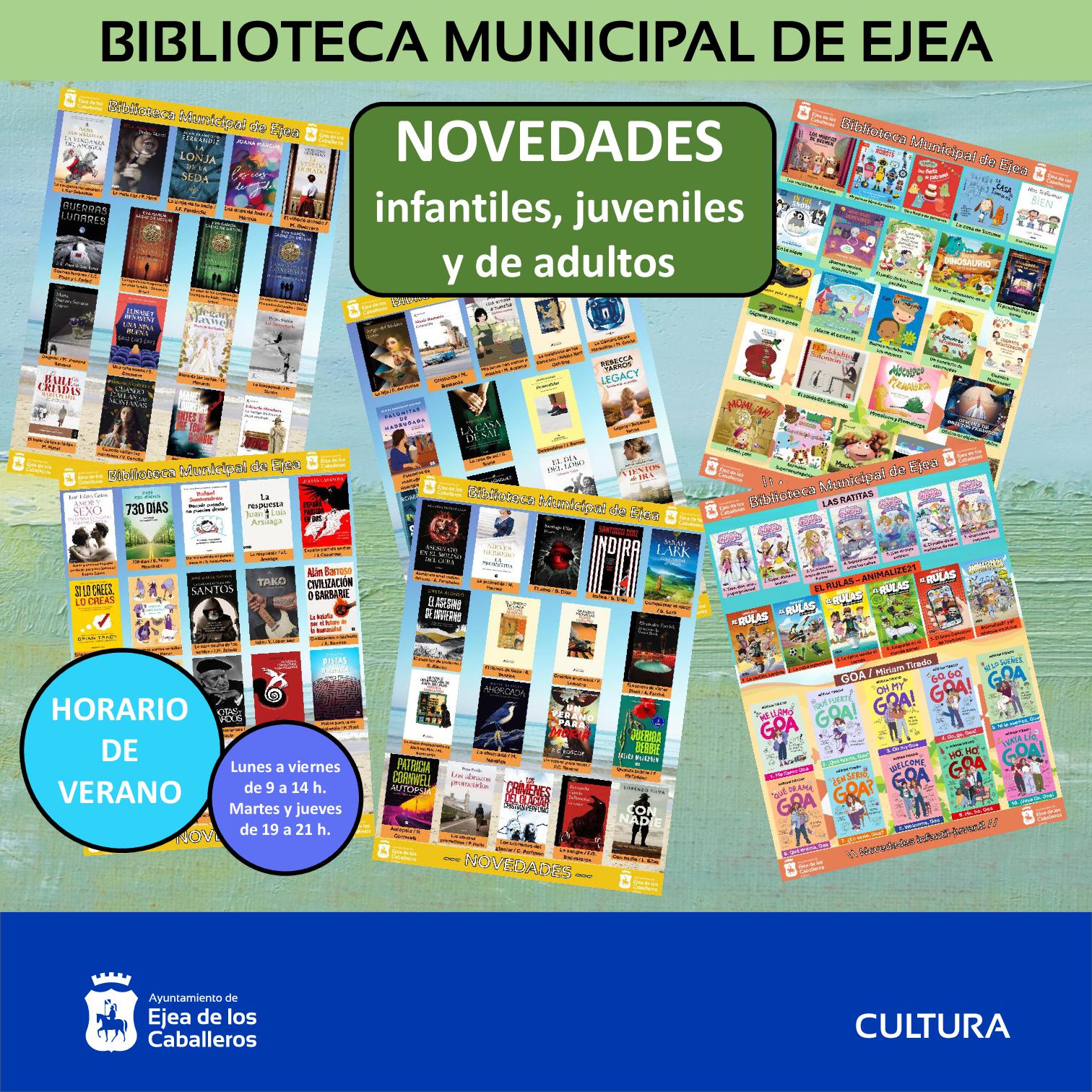 En este momento estás viendo Biblioteca Municipal de Ejea: Novedades para un verano inmerso en la lectura